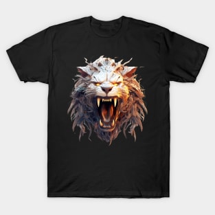 The Cybernetic King - White Lion's Roar T-Shirt